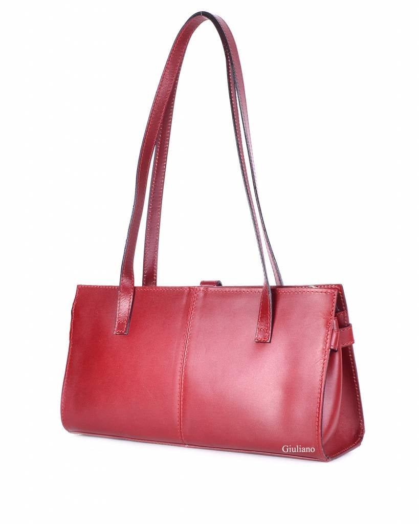 Lederen handtas | Lang handvat