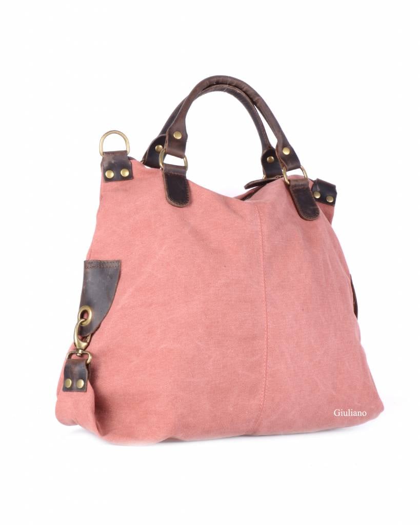 Canvas met lederen tas | Ster