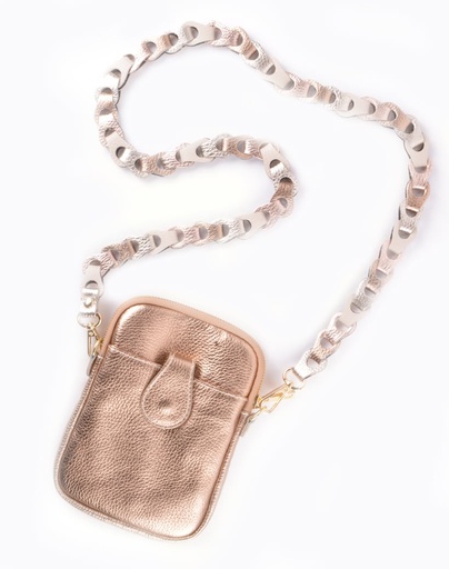 [5590892 Rosegoud-Goud-Beige] Schouderband gevlochten  | 5590892