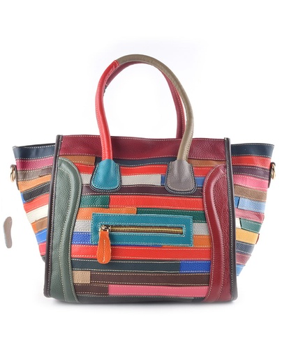 [5525582 AMSTERDAM] Lederen handtas | Multicolor de unique | 5525582